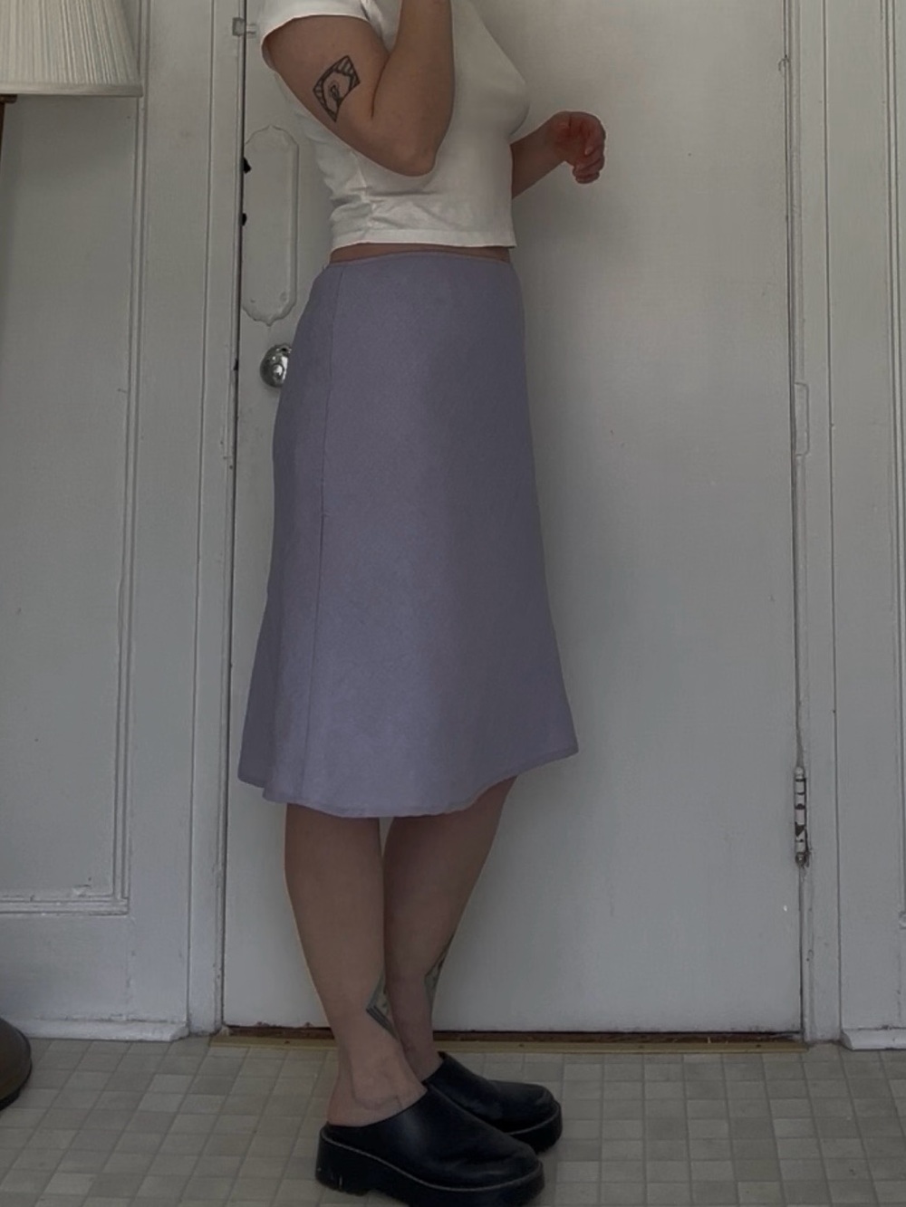 Vintage Lavender A-Line Skirt